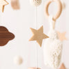 Baby Crib Mobile Bed Bell Rattle Toys Wooden Crochet Stars Pendant Bed Bell Toys Newborn Comfort Crib Bracket Hanging Toys Gifts