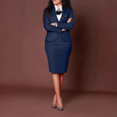 BWQ Women's Set Full Sleeve Button Blazer + Skirts Suit 2025 Winter Casual Streetwear Two 2 Piece Set Africa OL Work Outfits