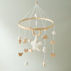 Baby Crib Mobile Bed Bell Rattle Toys Wooden Crochet Stars Pendant Bed Bell Toys Newborn Comfort Crib Bracket Hanging Toys Gifts