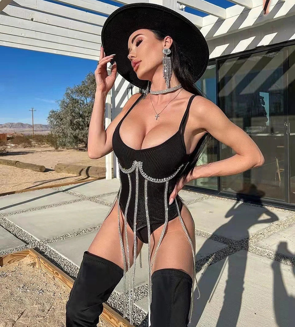 Women's Evening Corset Rhinestone Lace-up Corset Underbust Mesh Bustier Crop Top Bodices Sexy Lingerie Women Body Shaper