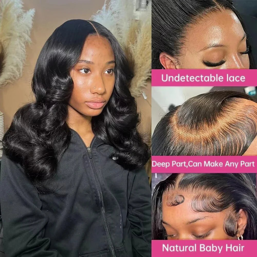 Brazilian Body Wave Short Bob Wig 13x4 Lace Frontal  4x4 Closure Human Hair Wig 200 Density For Women With Natural Wave Bob Wigs