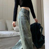 Retro Washed Vintage Jeans For Women In Autumn And Winter High Waisted Straight Leg Loose Wide Leg Pants Casual Pants