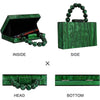 Luxury Crossbody Bag Pearl Marble Dark Green Acrylic PVC Evening Bags Women Purses And Handbags Wedding Party Beach Flap