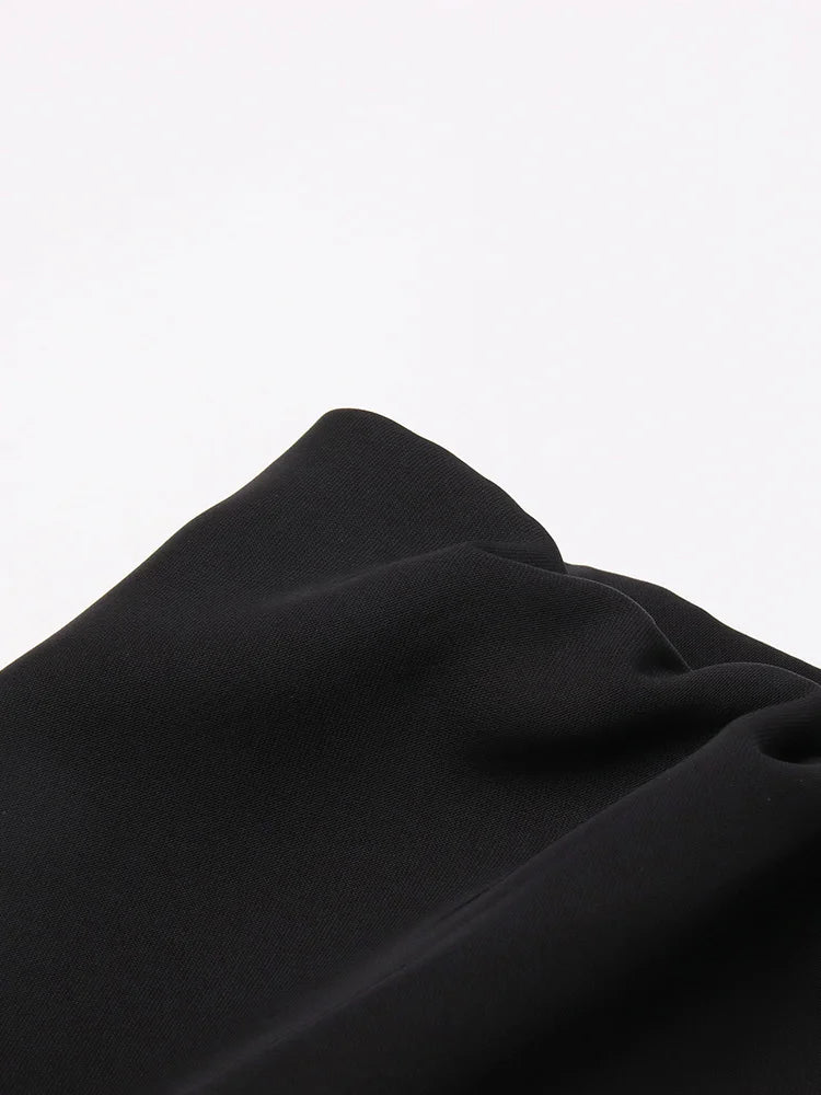 TWOTWINSTYLE Slash Neck Chic Blazers For Women Off Shoulder Long Sleeve Patchwork Single Button Solid Coat Female Clothes 2022