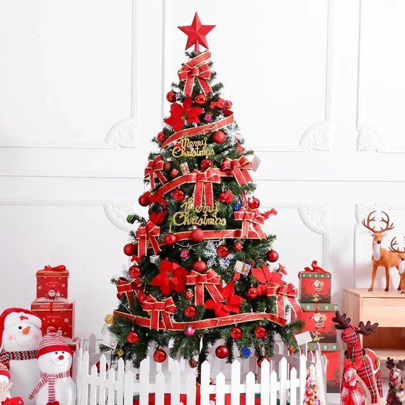 PVC Christmas Tree Encrypted  Artificial Fir Decorative Tree Indoor and Outdoor Christmas Atmosphere Decoration Pieces 0.9m~3m