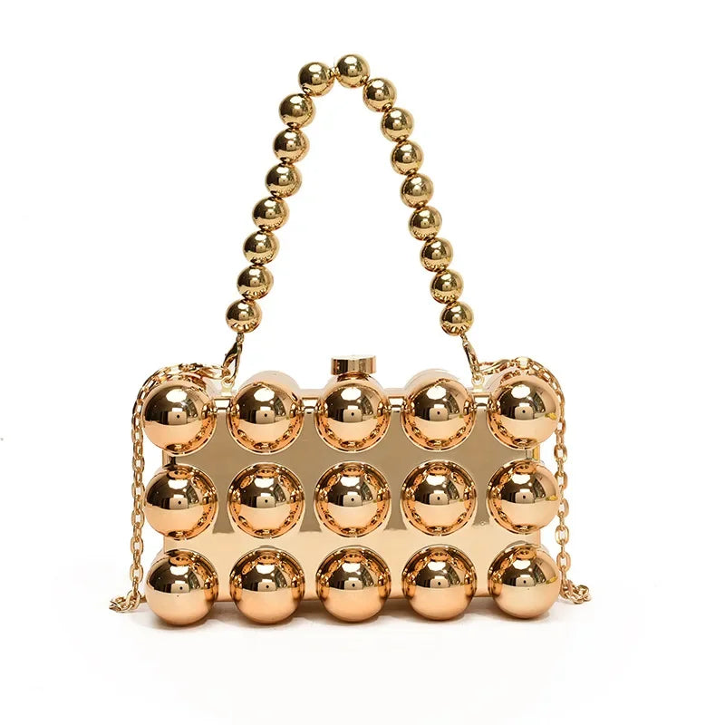 Mini Gold Chain Crossbody Bags for Women 2024 Y2K Korean Fashion Lady Evening Party Shoulder Bag Handbags and Purses