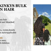 Afro Kinky Bulk Braiding Hair Extensions – Rebecca Fashion Lightweight, Natural Colors for African Braids & Casual Wear