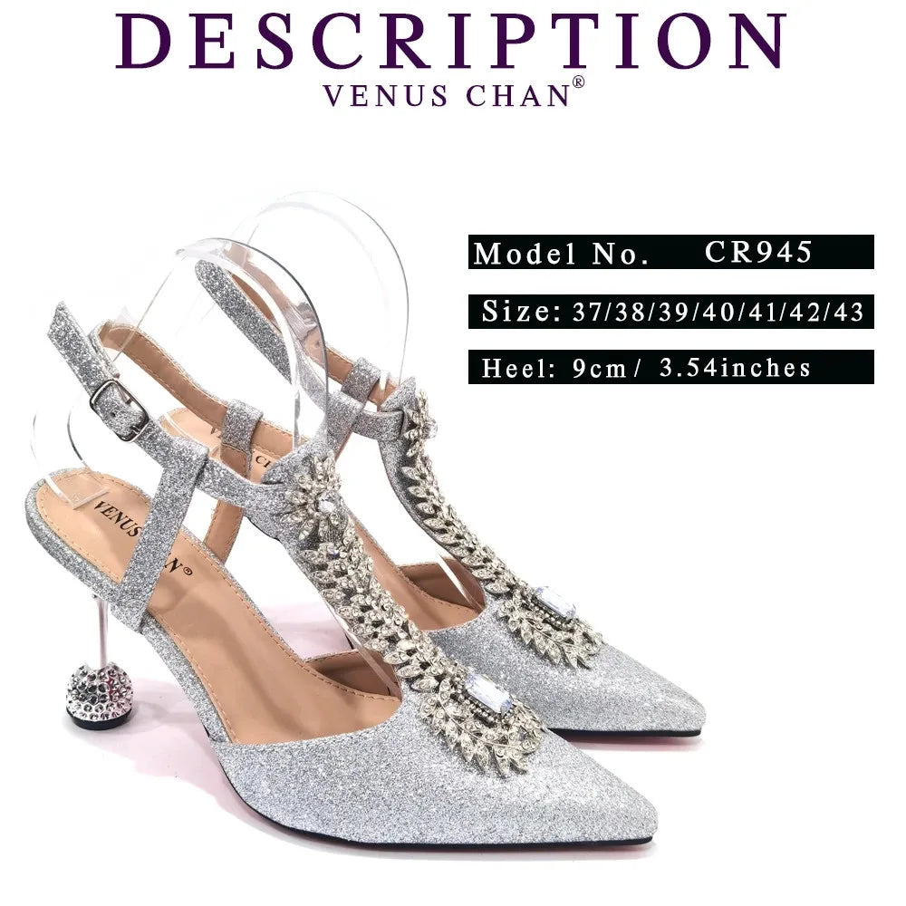 Spot Goods Red Color 2024 New Arrival Special Design Women Party Shoes Matching Bag Set For Luxury Wedding Party Women