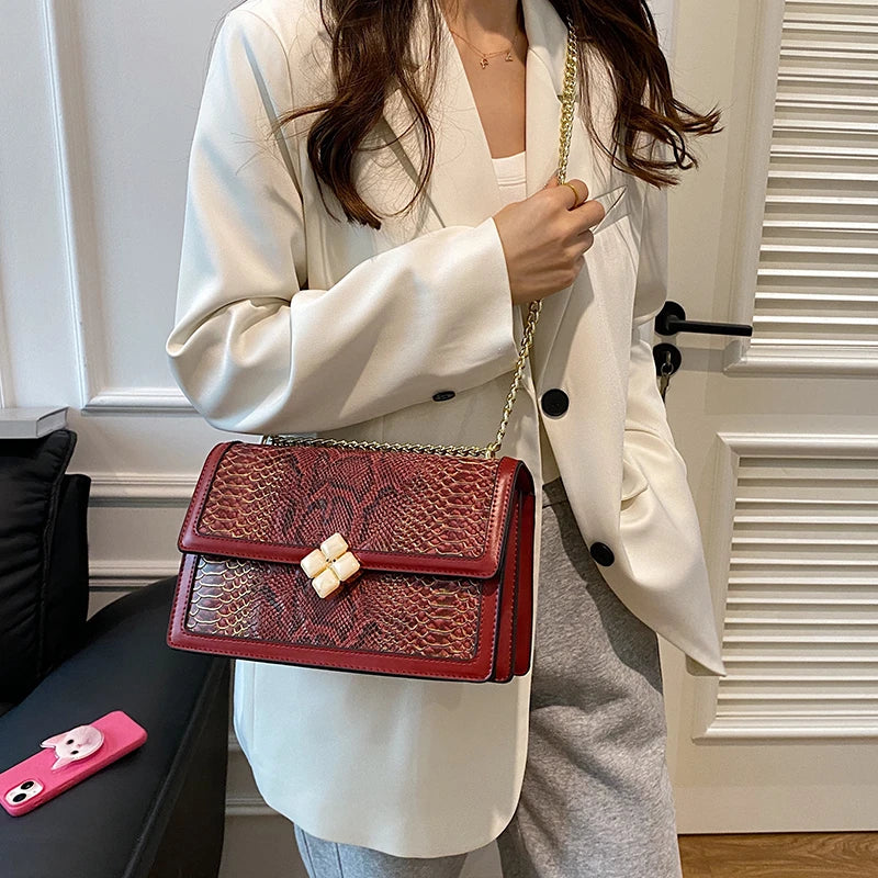 Luxury Purple Women's Single Shoulder Bag Pu Leather Ladies Bag Femme Designer Handbag Purse Flap Messenger Bag Brand Sac A Main