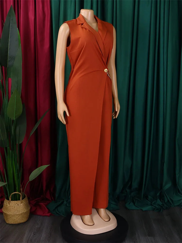 Wmstar Women's Jumpsuits One Piece Outfits Sleeveless Solid Office Lady Summer Sexy Playsuits Overalls Wholesale Dropshipping