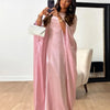 Batwing Butterfly Sleeve Satin Khimar Abaya Dubai Muslim Maxi Dress Kaftan Abayas For Women Kebaya Caftan Robe Femme Vestidos