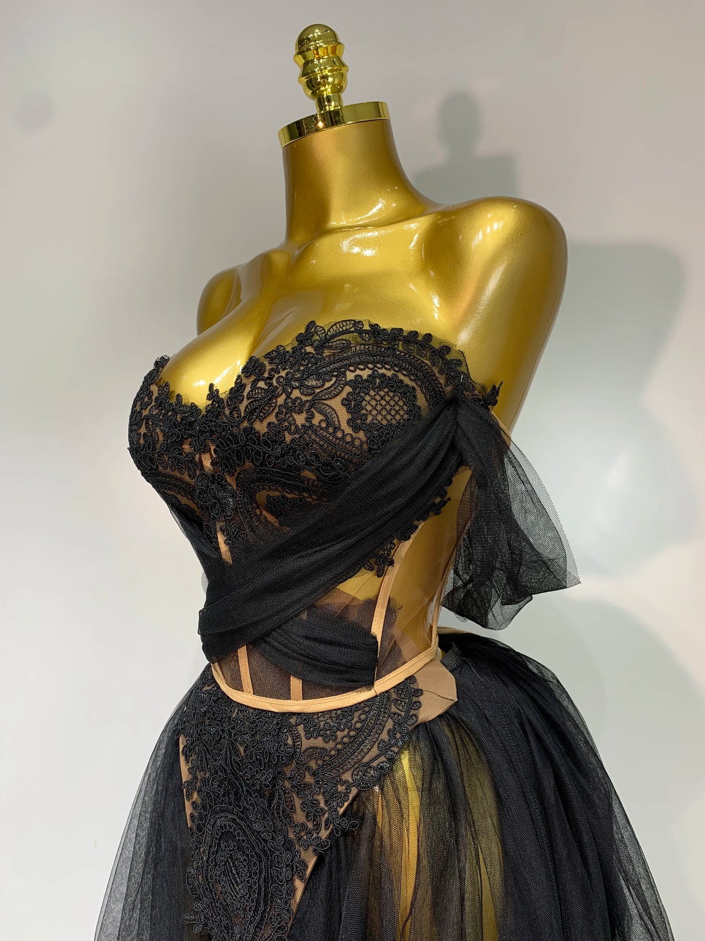 Women Sexy Strapless Pink Mesh Two Pieces Set Prom Gown Celebrate Birthday Nightclub Party Singer Stage Performance Costume