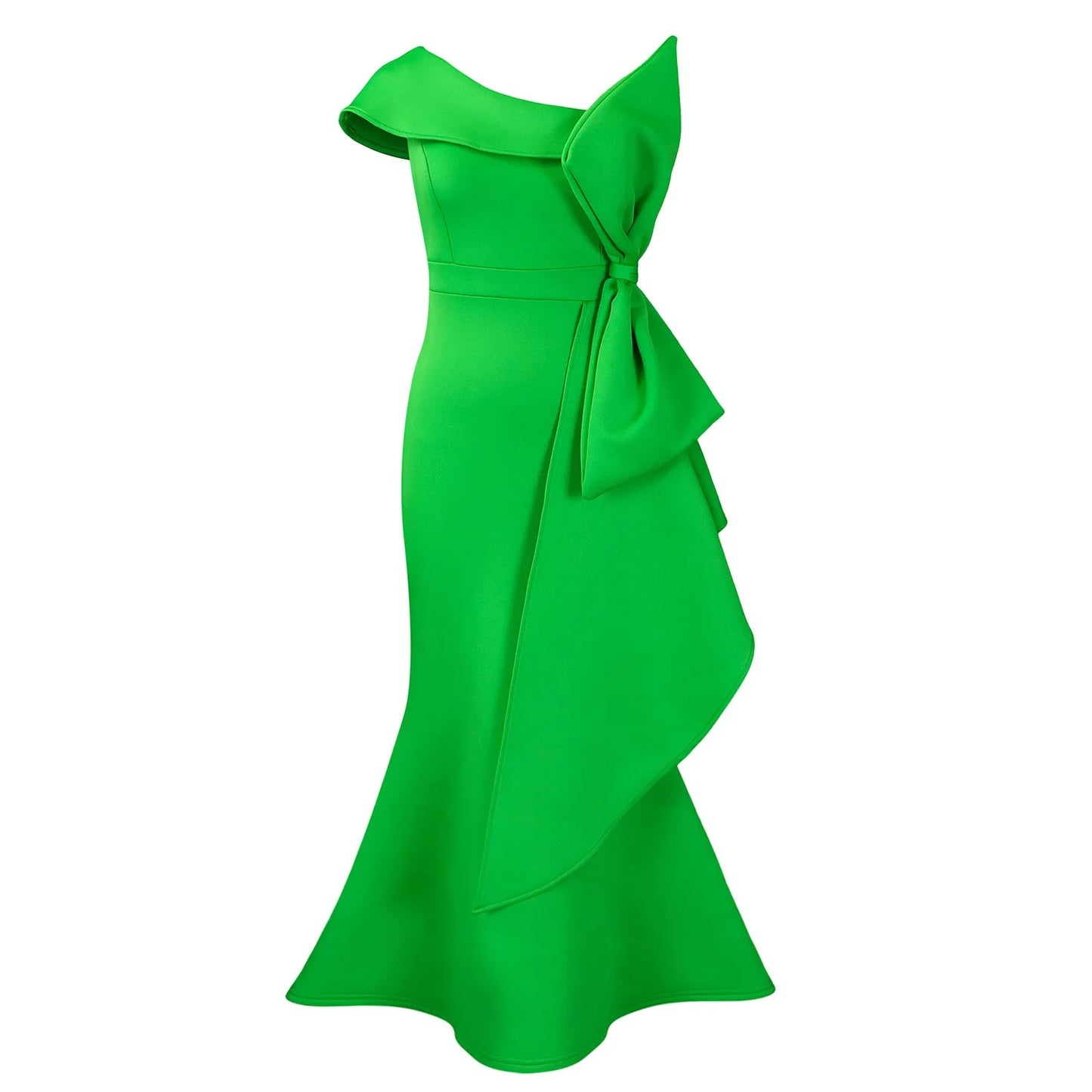 Elegant Dresses for Women One Shoulder Sleeveless Ruffles Mermaid Floor Length Luxury Birthday Party Dinner Vestidos Mujer Dress