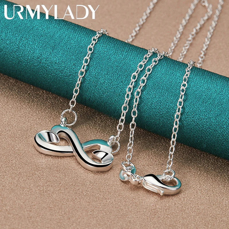 925 sterling silver lady women Valentine's Day gift creative ring necklace stud earrings fashion jewelry set wedding party nice