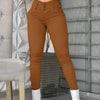Spring Summer New Women's Clothing Trousers, White High Waist Tight Skinny Pants Casual All-Matching