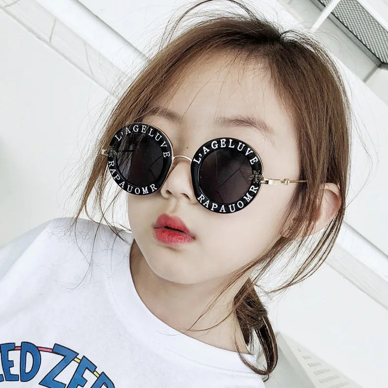 New Fashion Round Glasses Children Sunglasses Classic Cute Girls Kids Sun Glasses UV400 Protection Eyewear Baby De Sol Gafas