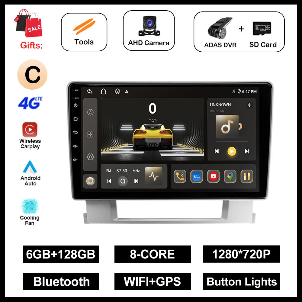 Android OS GPS Navi 9 '' Car Radio Multimedia Player WiFi Carplay for Buick Excelle 2 2009 - 2015 Opel Astra J 2009 - 2017