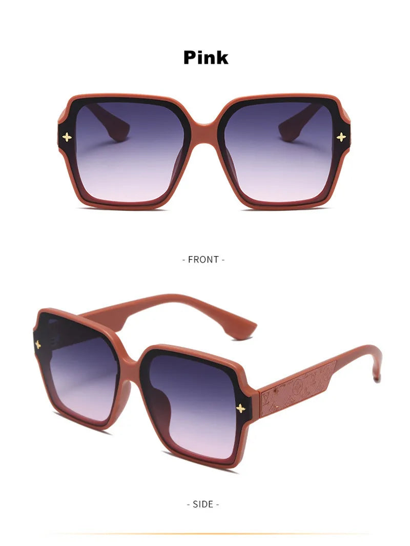 New fashion square frame sunglasses for women luxury sunglasses UV protection large frame all-match glasses(DS-8052-1)