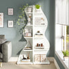 Tribesigns Corner Shelf, Modern 5-Tier Wall Corner Bookshelf, Stylish Corner Small Bookcase Storage Rack Plant Stand