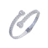 Iced Out Cuff Bangle Paved Setting Bling Cz Cubic Zirconia Wrist Cuban Chain Link Bracelets Fashion Hip Hop Jewelry for Women