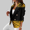 Hawaii Tribal Design Sublimation Print Jackets Personality Long Sleeve Kimono Cardigan Polynesia Retro Style Women's Casual Suit