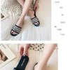 2024 Letter Slippers Fashion Flat Woman Single Shoes Casual Shoes Female Outer Wear Letter Sandals Women's Shoes Flat