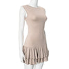 Women's Solid Pleated Short Dress Sleeveless O-neck Fashion Elegant Simple Mini Bodycon Dresses Slim Street Casual Party Holiday