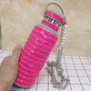 Bling Rhinestone Insulated Thermos Water Bottle with Chain Stainless Steel Vacuum Insulated Bottle Flask Portable Tumbler