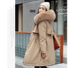 Winter Parka 2024 New Women Jacket Clothes Long Coat Wool Liner Hooded Jacket Fur Collar Thick Warm Snow Wear Fashion Parka