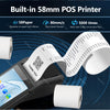 Handheld POS Receipt Printer for Android 8.1 1D 2D QR Barcode Scanner PDA Terminal Support 3G WiFi Touchscreen 58mm Width