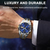 POEDAGAR Top Brand Luxury Man Wristwatch Waterproof Luminous Date Week Men Watches Stainless Steel Quartz Men's Watch Male reloj