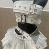 Punk Style Vintage Woman 2 Piece Sets Y2k Design Strapless Crop Tops + High Waist Ruffle Skirt Female Party Korea Style Outfits