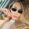 Fashion Small Square Women's Sunglasses Luxury Brand Metal Half Frame Sunglasses Woman Trend 2024 Vintage Black Pink Shades