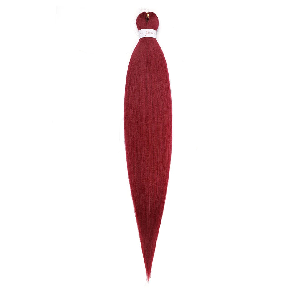 Pre-stretched Braids Synthetic Hair Professional Itch Free Hot Water Setting Fiber 30'' Ombre Yaki Texture Braid Hair Extensions