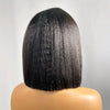 Peruvian Kinky Straight Wig Glueless Short Bob Wigs Human Hair 13X4 Yaki Straight Lace Front Wig Pre Plucked Closure Wig 180%