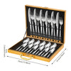 24Pcs/90Pcs Flatware Set Stainless Steel Silverware Utensil Kitchen Tableware Forks Knives Spoons Cutlery for Home Restaurant