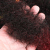 Afro Kinky Curly Hair Bulk Synthetic 12inch Ombre Marley Twists Braiding Hair #1B 4 27 30 33 99J Green Ombre Purple Brown Colors