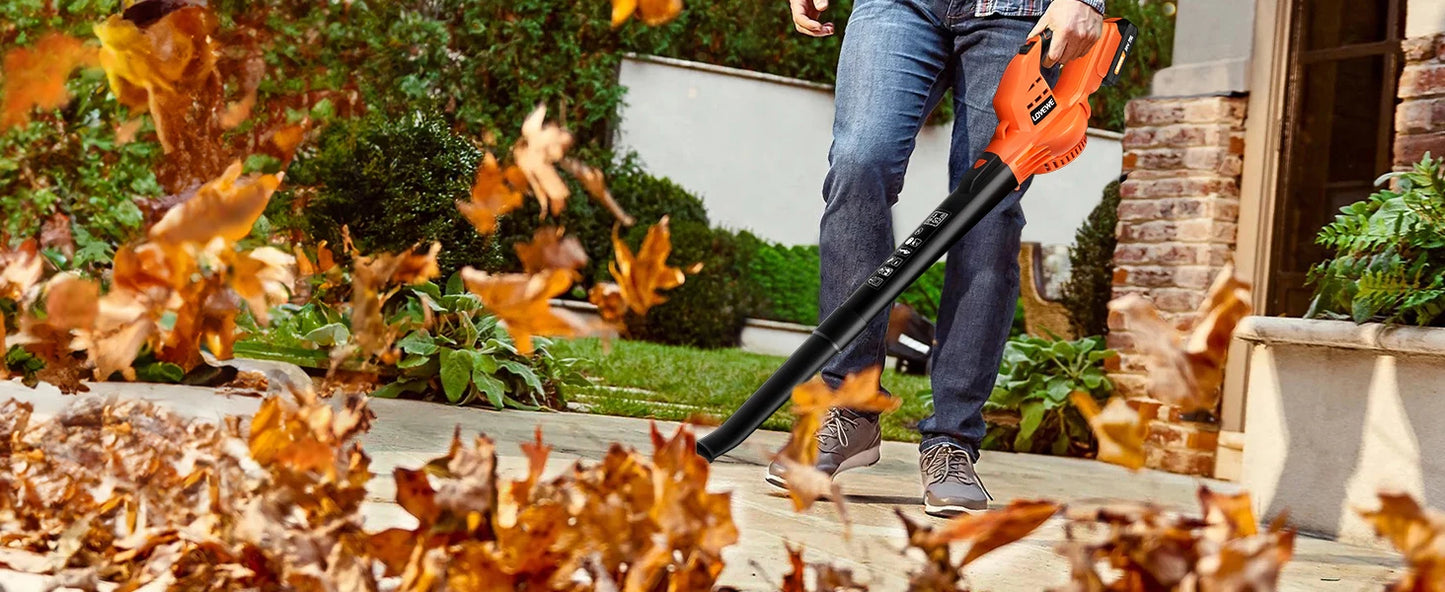 Cordless Leaf Blower, 150Mph Handheld Electric Leaf Blowers with 2.0Ah Battery & Fast Charger, 2 Speed Mode, 20V Battery Powered