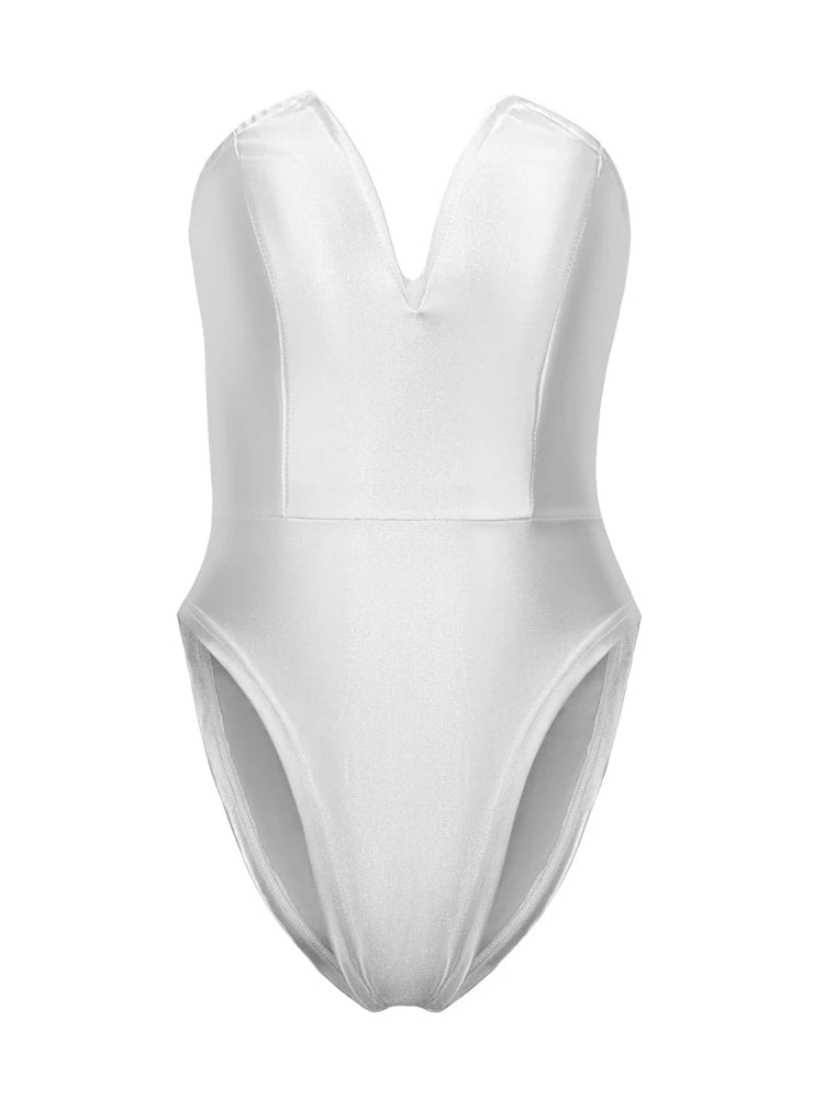 Jumpsuit Women Short Bodysuit smooth monkeys Lingerie Elegant Party overalls luxury Sexy Evening Dresses open back Off Shoulder