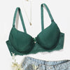 Beauwear Lace Trim Underwire Bra for Women Full Cup Molded Cup Bra Push Up Lingerie