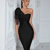 formal Women's Bandage  prom  Dress  guest Black Bow Elegant Wedding Party Evening Midi Club  cocktail Dresses Bodycon luxury