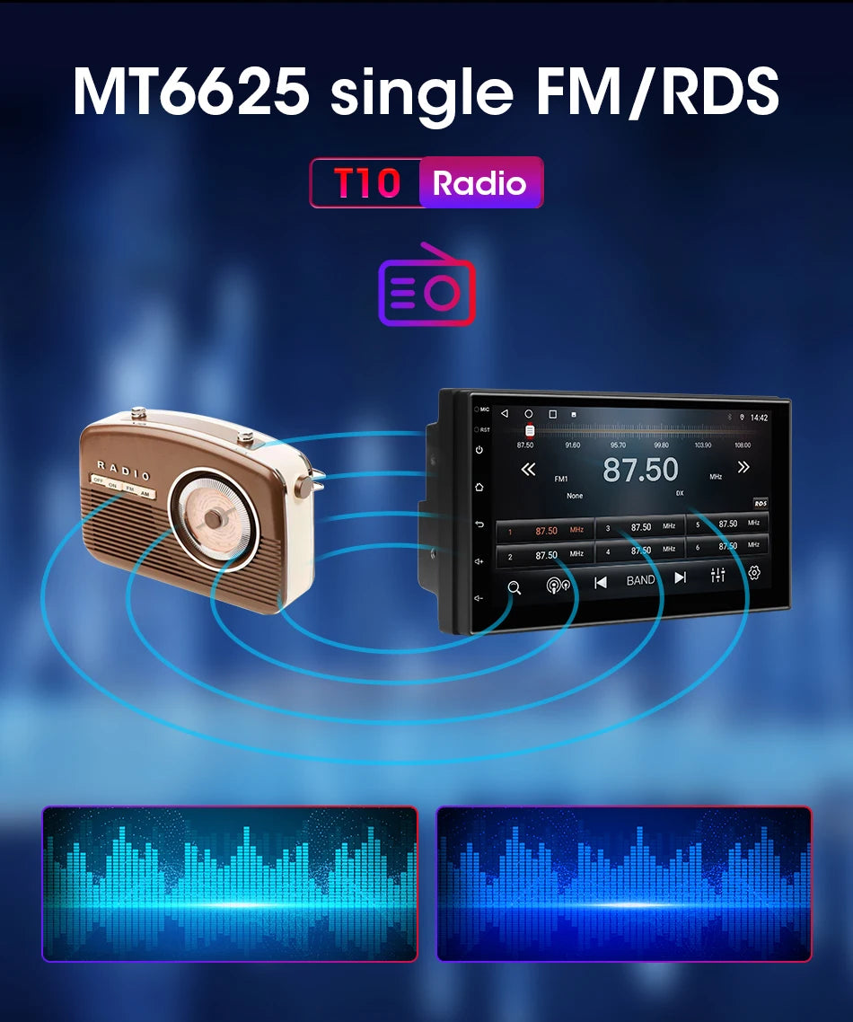 Universal 7 9 10″ 2 din Android 12 Car Radio Multimedia Video Player For Nissan Kia Honda Toyota Volkswagen 4G DSP Carplay Auto
