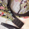 Yimunancy Floral Embroidery Lingerie Set Women Sheer 2-Piece Boho Bra + Panty Underwear Set Intimates