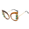 Luxury Diamond Cat Eye Sunglasses Women Fashion Oversized Butterfly Sun Glasses Female Steampunk Goggles Eyewear Shades Oculos