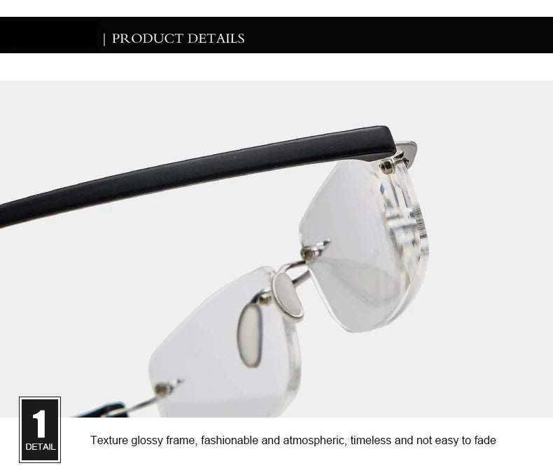 Men Blue Light Blocking Reading Glasses Women Dimond Cutting Rimless Eyeglasses Frame Anti Fatigue Hyperopia Presbyopic Eyewear