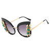 Luxury Diamond Cat Eye Sunglasses Women Fashion Oversized Butterfly Sun Glasses Female Steampunk Goggles Eyewear Shades Oculos
