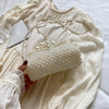 2024 Newest Handmade Pearl Knitting Evening Handbag Luxury Women's Snall Crossbody Bag High-end Hand-Woven Elegant Clutch Purses