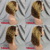 10-16 Inches 200% Density Water Wave Bob Human Hair Wigs  Short Deep Curly Brazilian Remy Human Hair Wigs for Black Women