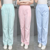 Solid Color Work Pants High Quality Women's Elastic Waist Doctor White Scrub Pants Spring Autumn Nurse Dental Care Uniform Pants