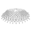 Sparkling Tassel Necklace Luxury Chain Rhinestone Mesh Female Boho Short Crystal Choker Neckband Chunky Necklace Wedding Jewelry